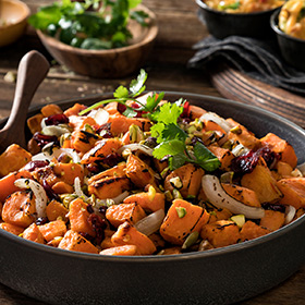 Simplot RoastWorks® Roasted Sweet Potatoes, In Use