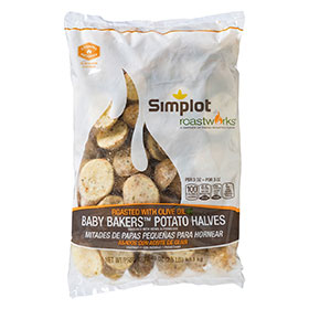 Simplot RoastWorks® Baby Bakers™ Halves with Herbs & Parmesan, Front Innerpack