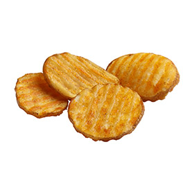 Simplot SeasonedCRISP® Delivery+® Savory Battered Slice, Skin On, Prepared