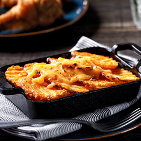 Simplot SeasonedCRISP® Delivery+® Savory Battered Slice, Skin On, In Use