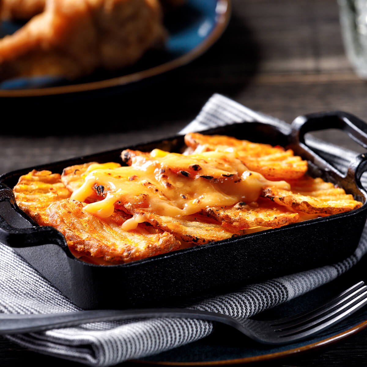 Simplot SeasonedCRISP® Delivery+® Savory Battered Slice, Skin On, In Use