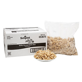 Simplot Maple City® Potatoes Waffle Flavored Waffle Bites, Skin Off, Styled
