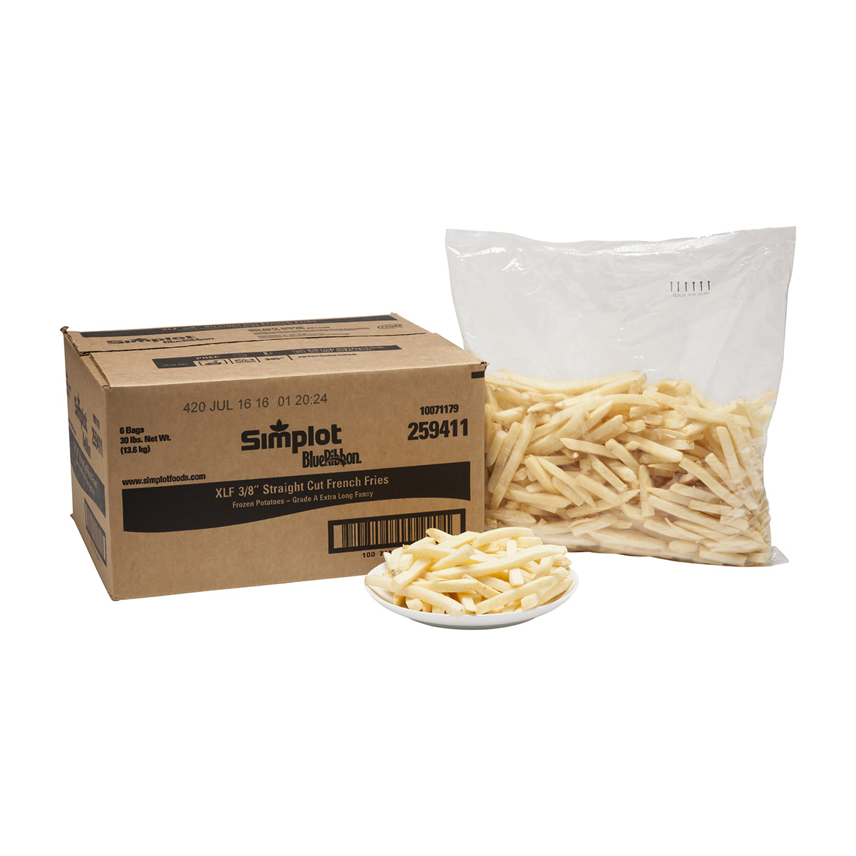 Simplot Blue Ribbon® Fries Straight Cut Fries, Styled