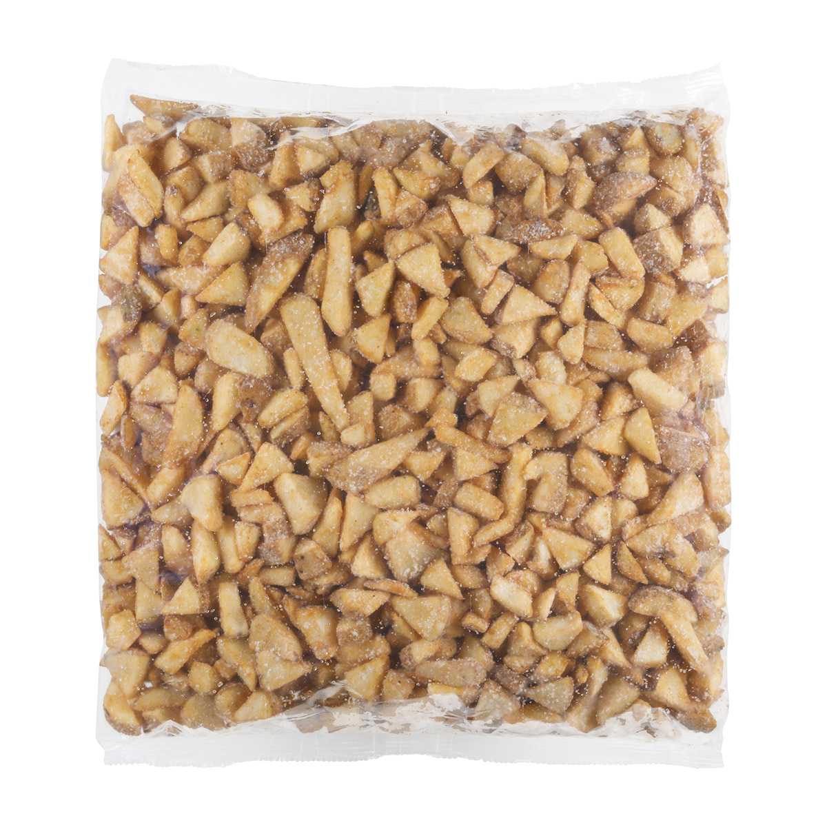 Simplot SeasonedCRISP® Fries Battered Potato Bites, Skin On, Front Innerpack