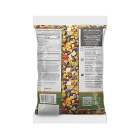 Simplot RoastWorks® RTE Flame-Roasted Corn and Black Bean Fiesta Blend, Back Innerpack