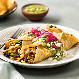 Simplot RoastWorks® RTE Flame-Roasted Corn and Black Bean Fiesta Blend, In Use