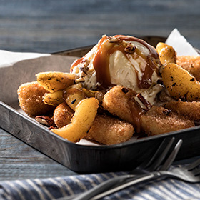 Simplot RoastWorks® RTE Flame-Roasted Fuji Apples, In Use