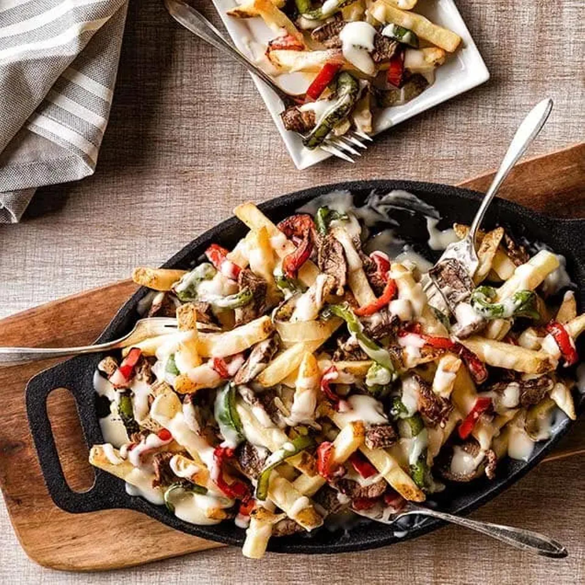 Philly Cheesesteak Fries Recipe Card