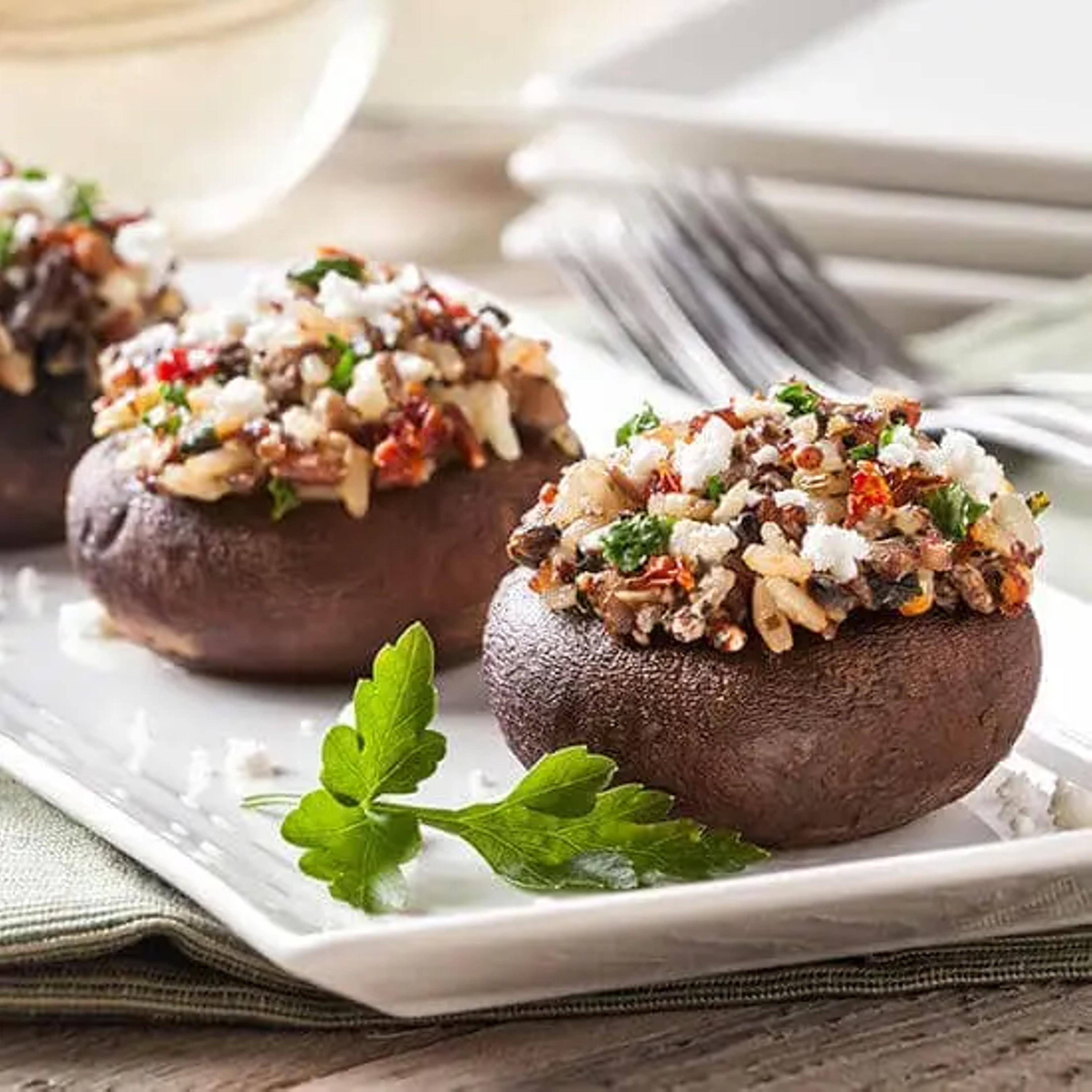 Mediterranean Stuffed Mushrooms