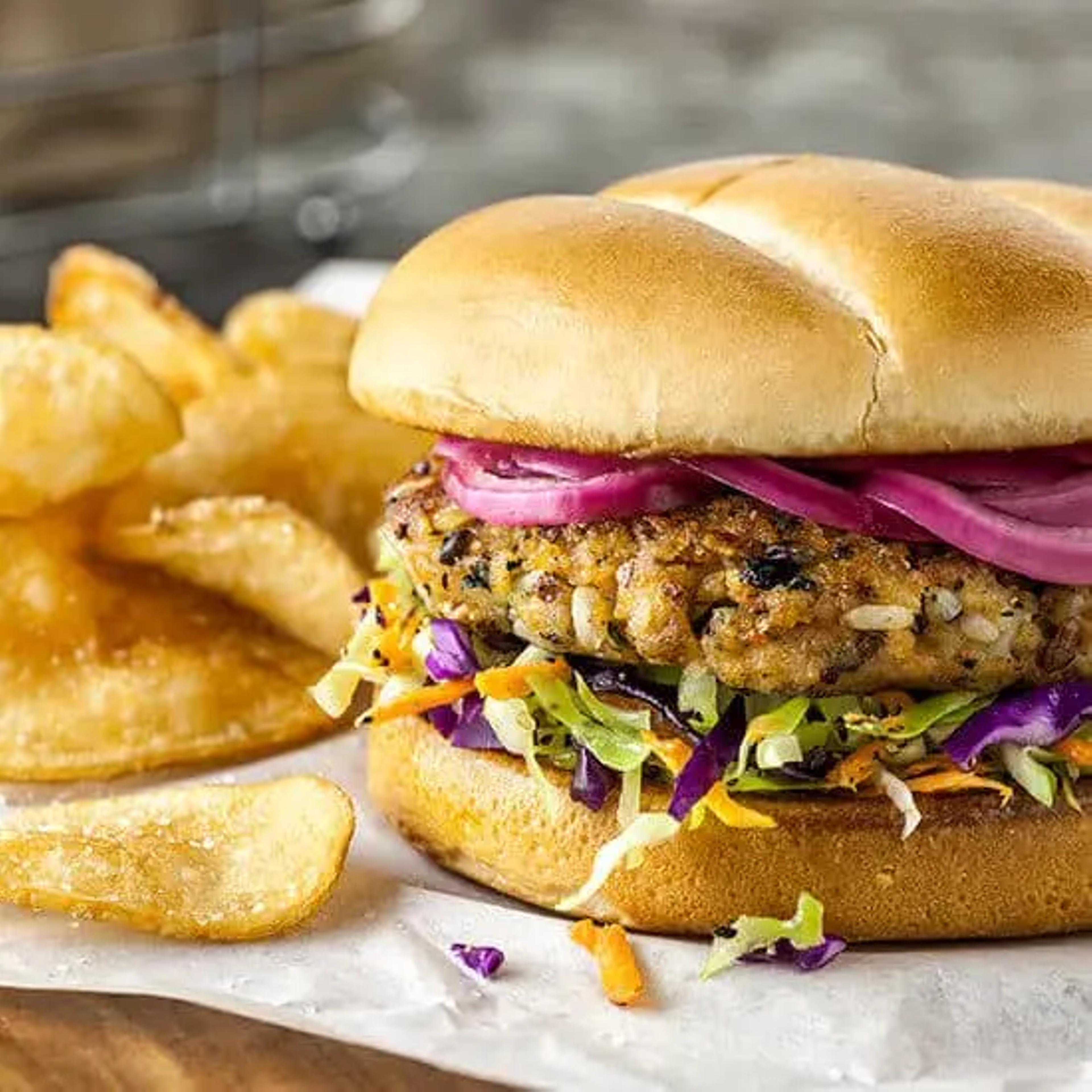 Quinoa Salmon Burger