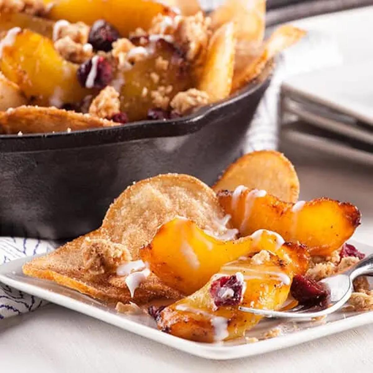 Salted Dutch Apple Caramel Crisp Recipe Card