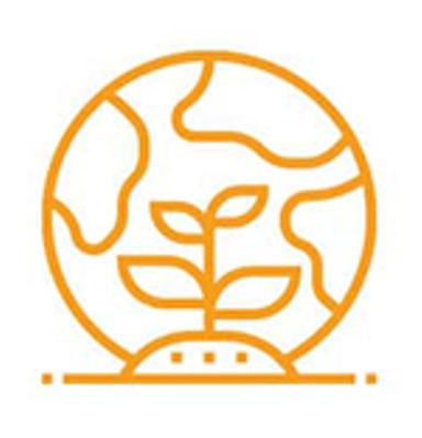 icon orange bringing earths resources to life