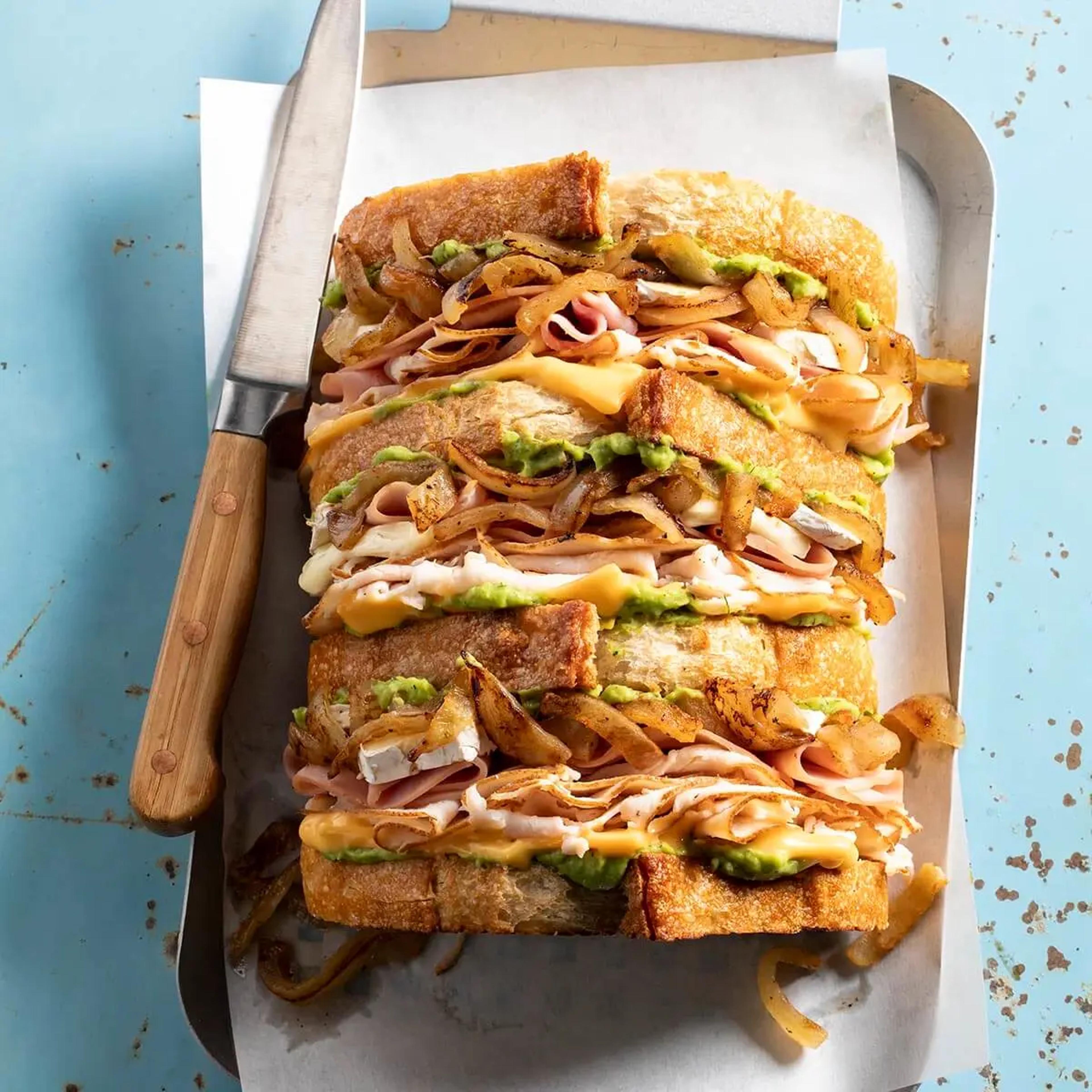 Caramelized Onion Club Melt Recipe Card